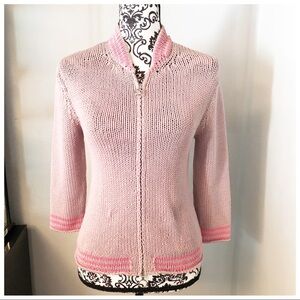 Matilde Knit Zipper Front Sweater NWT